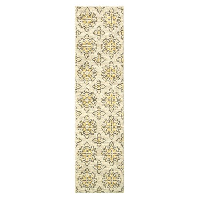 Shaw Living® Global Tiles Runner - Gray/Yellow (1'10"x7') 