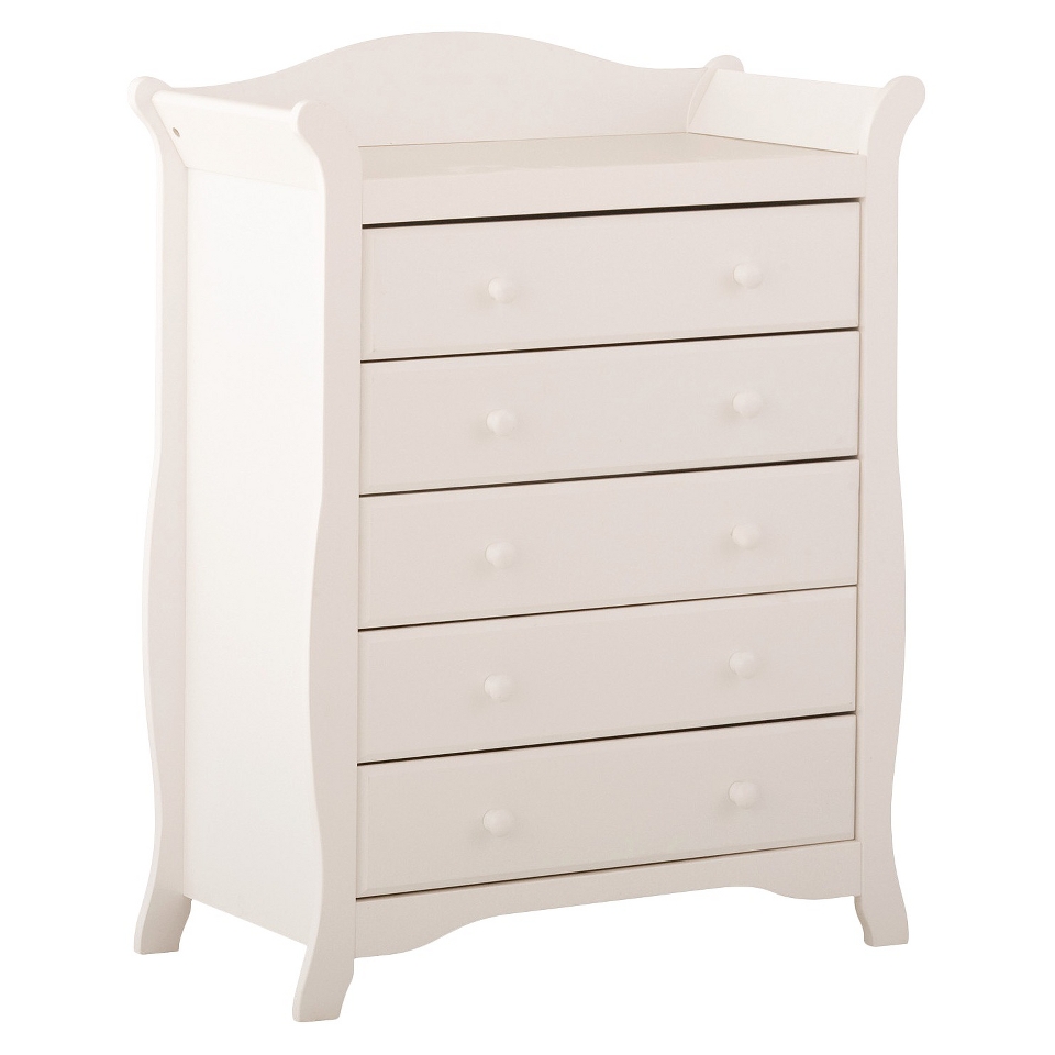 Kids Dresser Stork Craft Aspen 5 Drawer Chest White