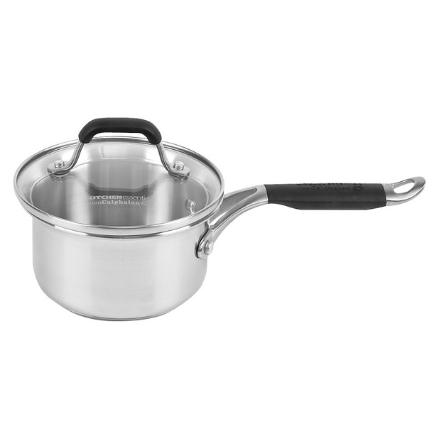 New Calphalon 1 Quart Stainless Steel Sauce Pan Silicone Grip StayCool Handles eBay