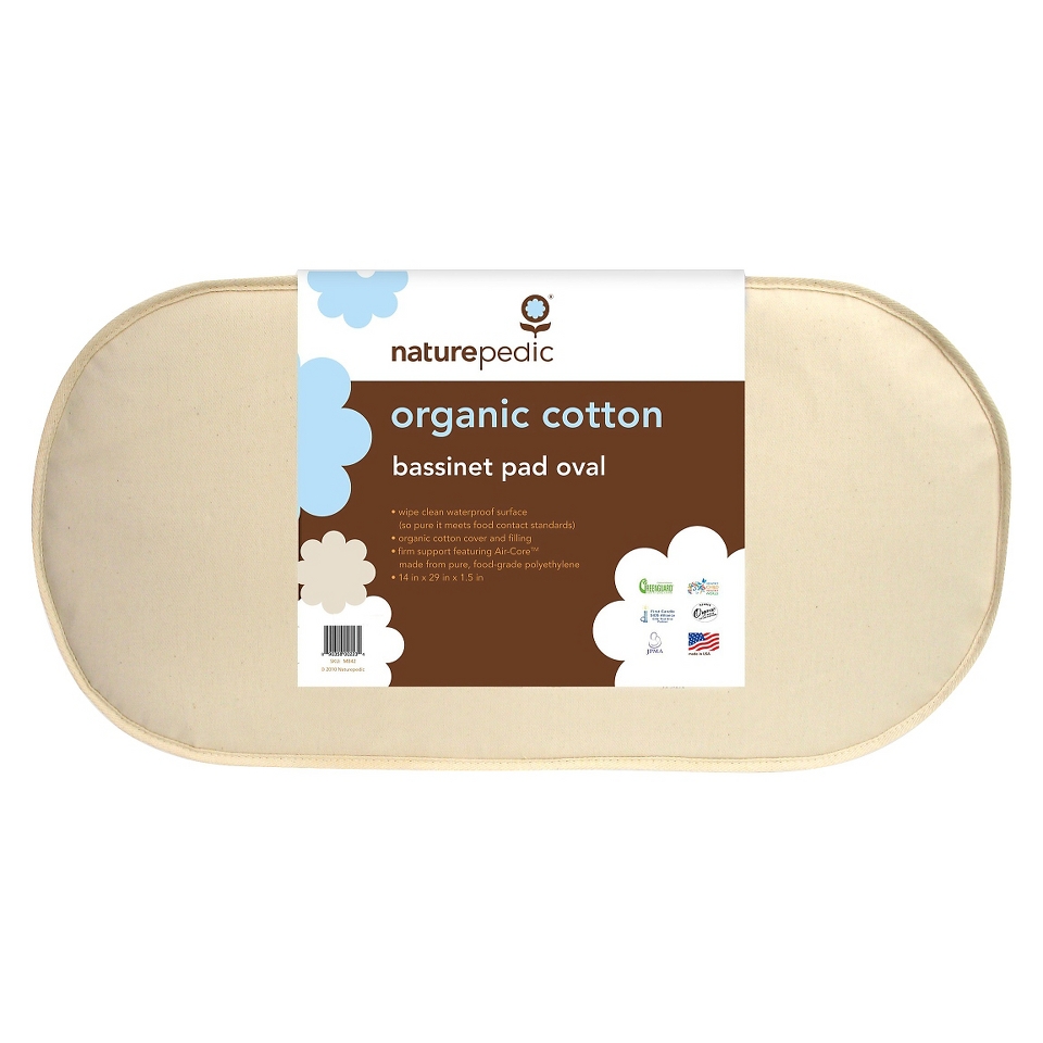 Foam Mattress Naturepedic Organic Cotton Oval Bassinet Mattress