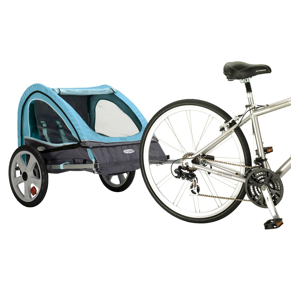 UPC 038675012707 product image for InSTEP Take 2 Bicycle Trailer - Light Blue/ Gray (Double) | upcitemdb.com