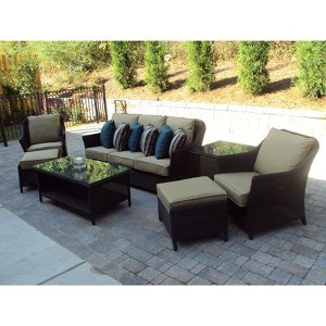 Patio Furniture Sets On Site Holland Park 7 Piece Wicker Patio