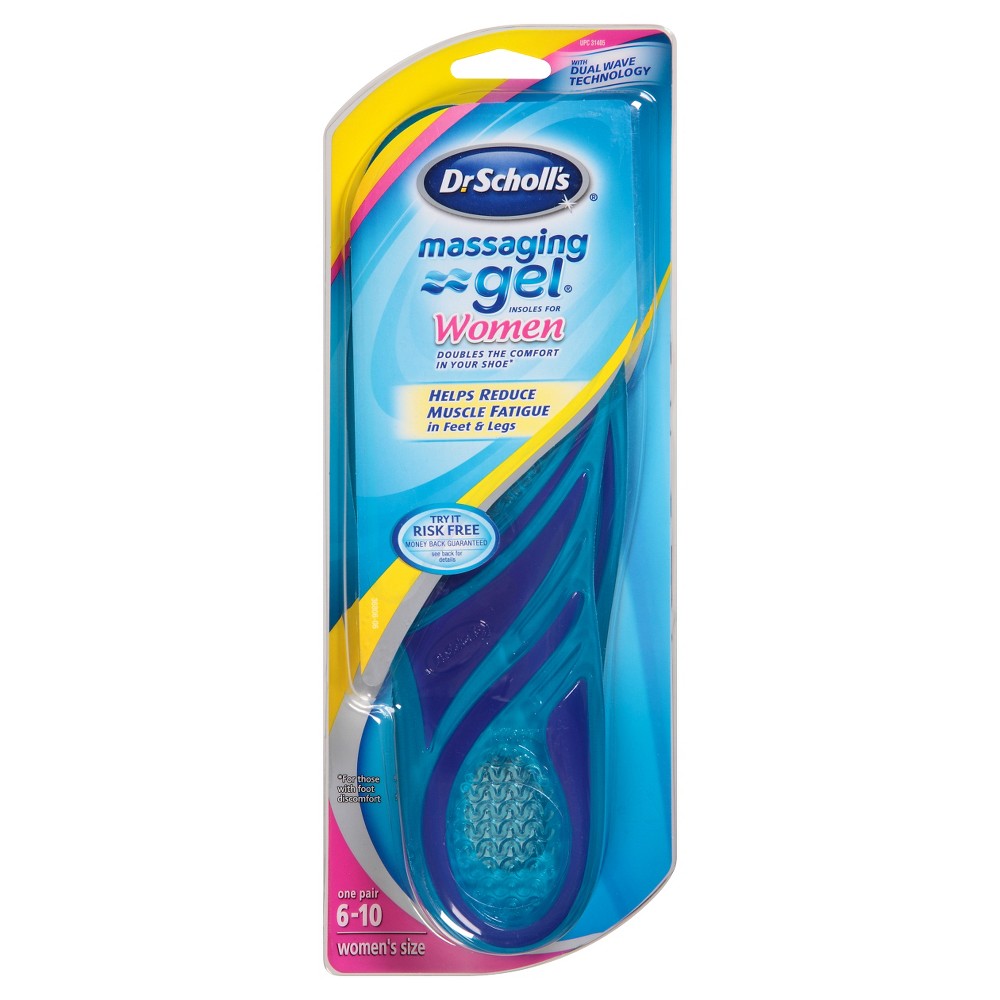 UPC 011017314059 product image for Dr Scholl's Massaging Gel Insoles Outrageous Comfort with Dual Gel for Women - S | upcitemdb.com