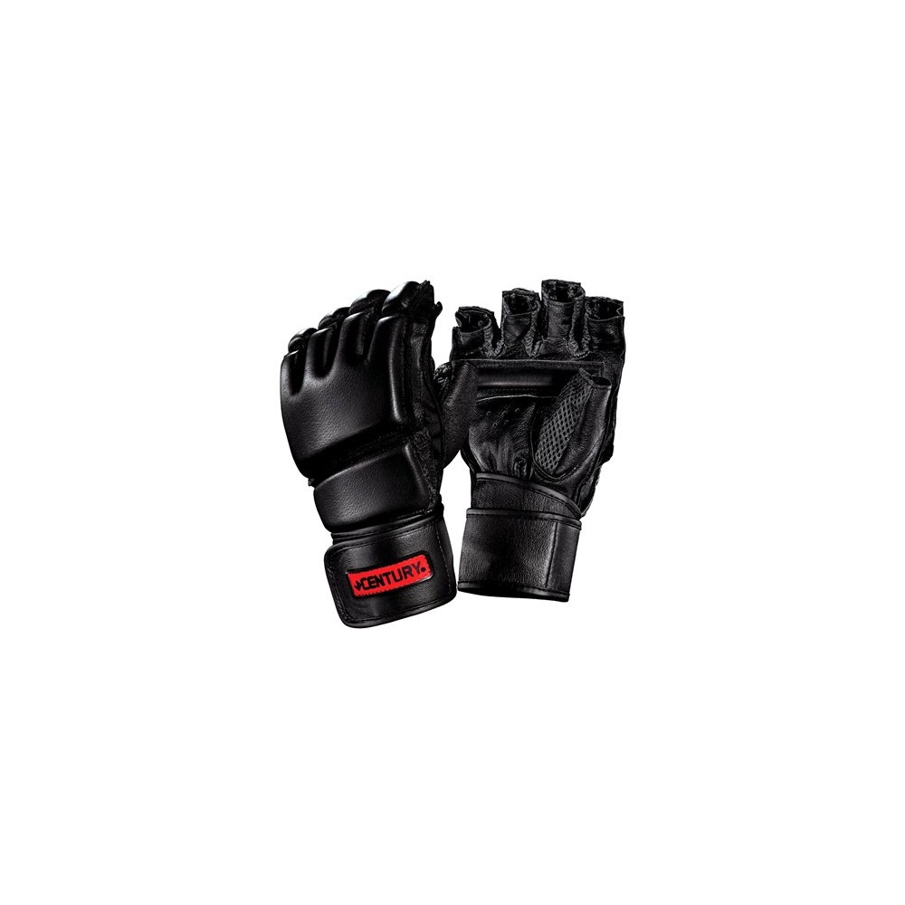 UPC 014215425367 product image for Century Men's Leather Wrap Gloves w/Clinch - Black/ Red (Medium/ | upcitemdb.com