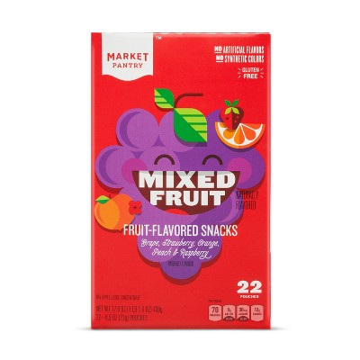 Mixed Fruit Flavored Fruit Snacks 24 Count - Market Pantry : Target