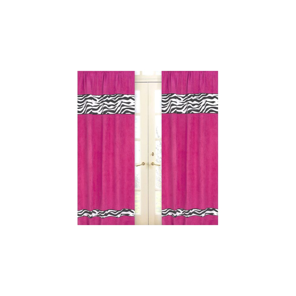 Sweet Jojo Designs Pink Zebra Window Panels