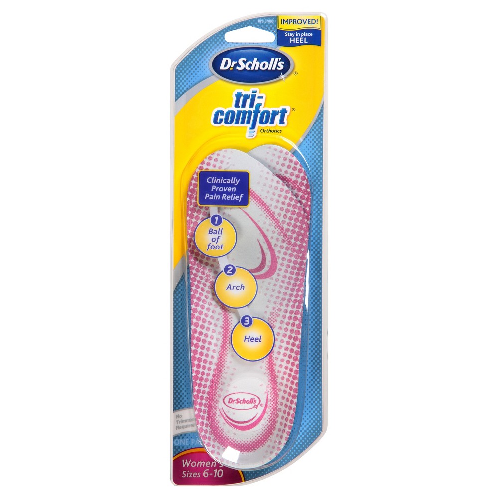 UPC 011017370802 product image for Dr Scholl's Tri Comfort Orthotics for Women - Size (6-10) | upcitemdb.com