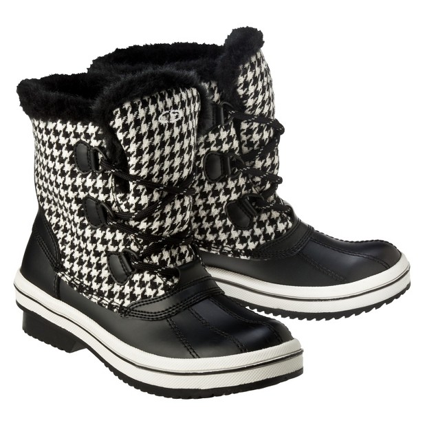 Women's C9 by Champion#amp##174; NIR Fur Trimmed Lace Up Winter Boots - Black. Additional View 3