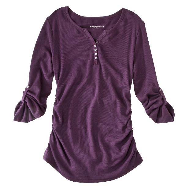 Liz Lange&#174; for Target#amp##174; Maternity Long-Sleeve Ruched Henley Tee - Assorted Colors
