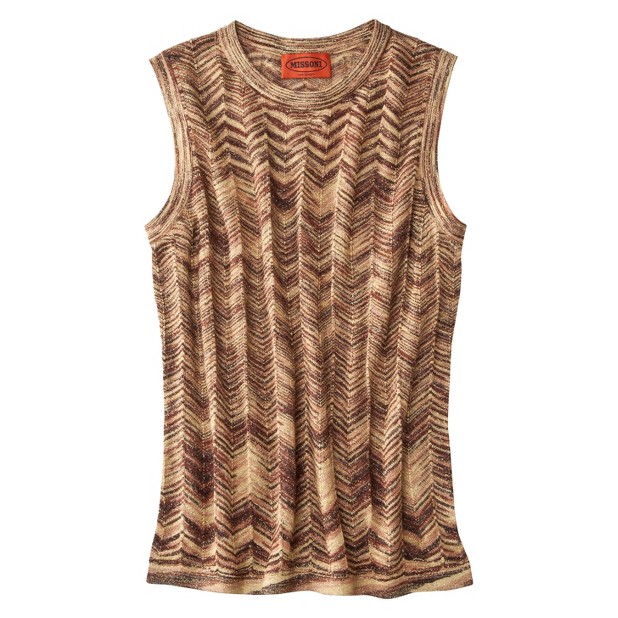 Missoni for Target&#174; Space-Dye Sleeveless Sweater - Gold Zigzag Print