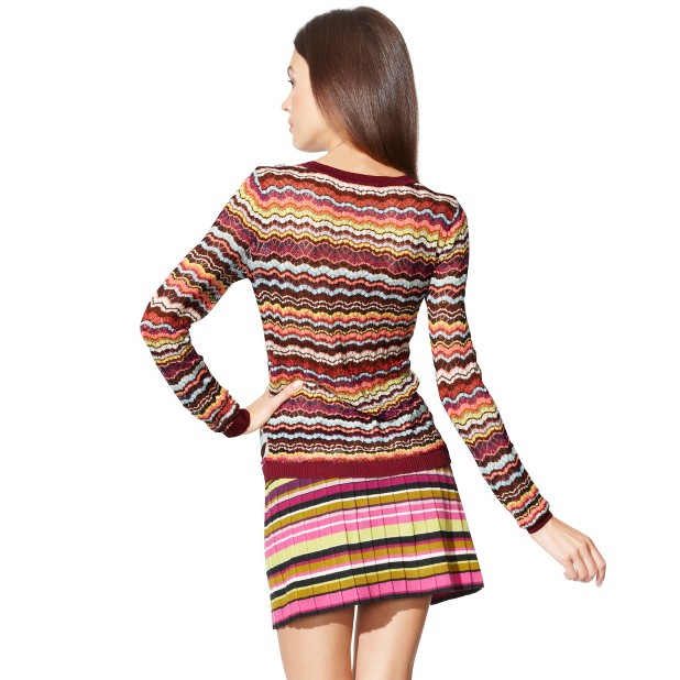 Missoni for Target&#174; V-Neck Combo Chiffon Sweater - Multicolor Print. Additional View 3