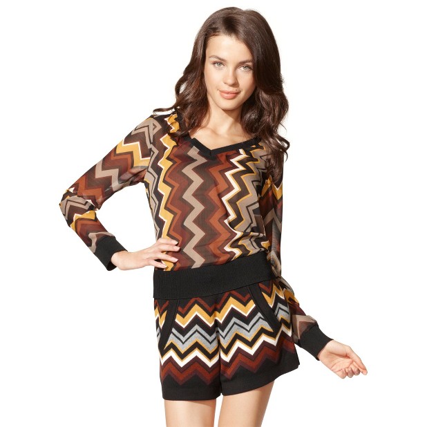 Missoni for Target&#174; Chiffon Sweater - Multicolor Zigzag Print. Additional View 2