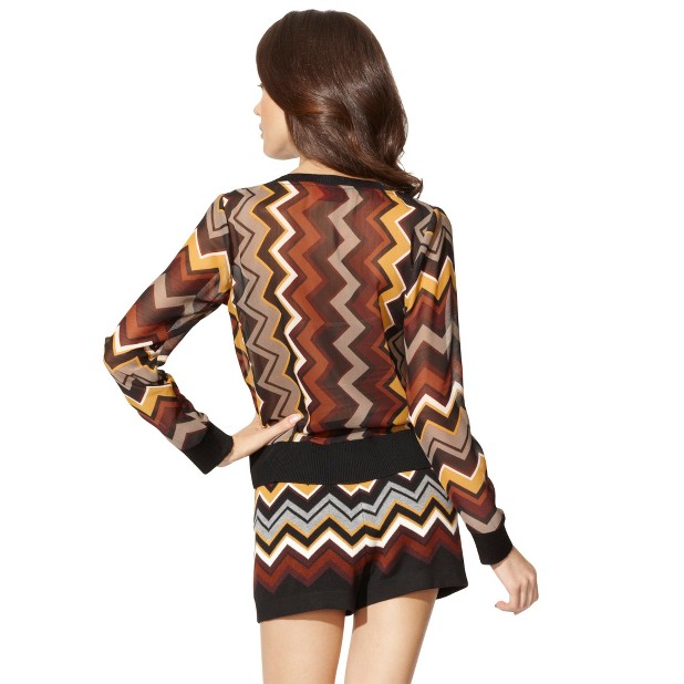 Missoni for Target&#174; Chiffon Sweater - Multicolor Zigzag Print. Additional View 3