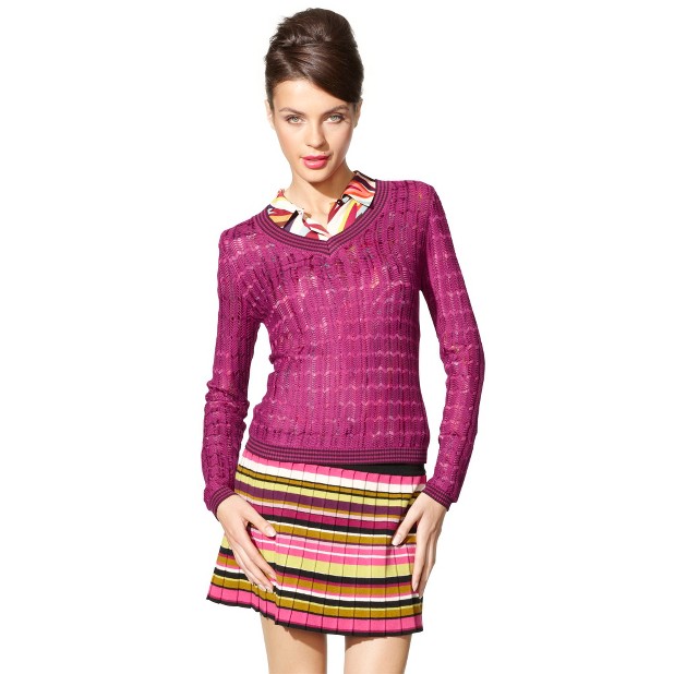 Missoni for Target® V-Neck Sweater - Pink. Additional View 2