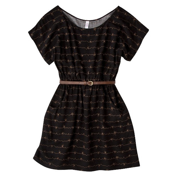 Xhilaration® Juniors Belted Easy Dress - Tan