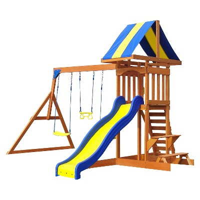 adventure playsets prairie ridge all cedar swingset