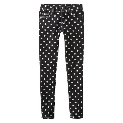 Jeans Skinny Candie's Noir à Pois Polka Dot Délavé - Taille 11 Juniors, Neuf Avec étiquettes (NWT)