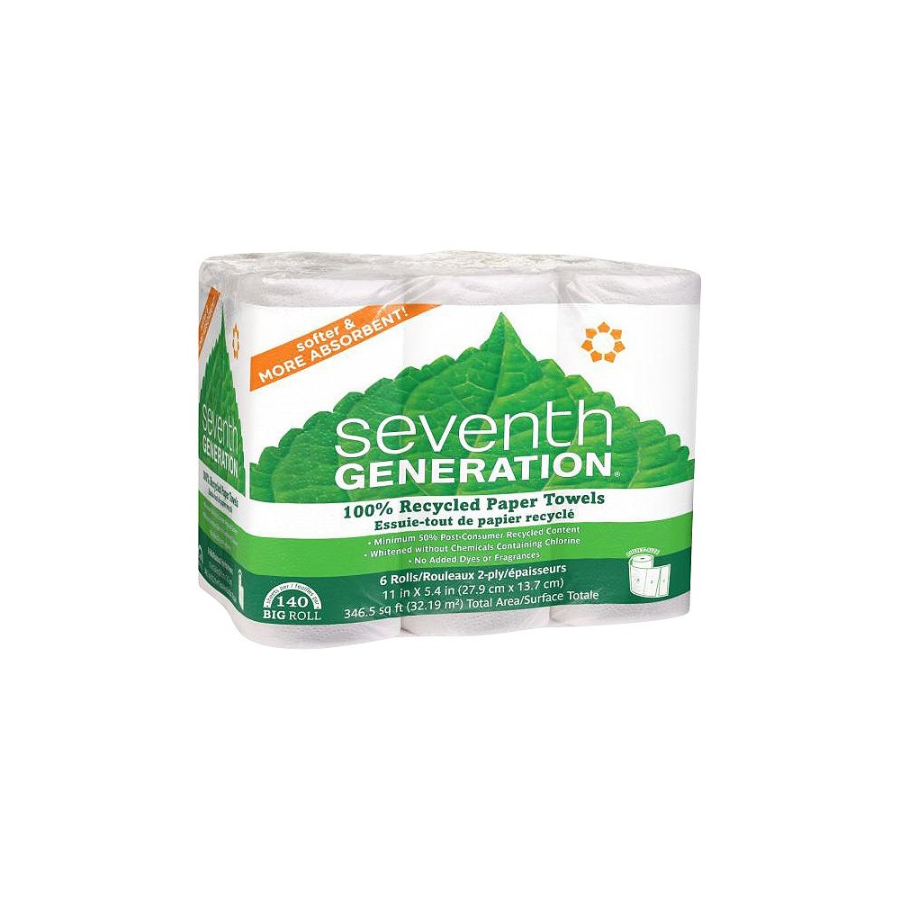 GTIN 732913137312 product image for Seventh Generation Recycled Paper Towels - 6 Rolls | upcitemdb.com