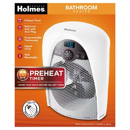 Holmes?? Heater Fan with Bathroom-safe Plug, White, HFH436WGL-TG : Target