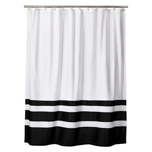 Curtains Ideas colorblock curtains : Color Block Shower Curtain Black/White - Threshold⢠: Target