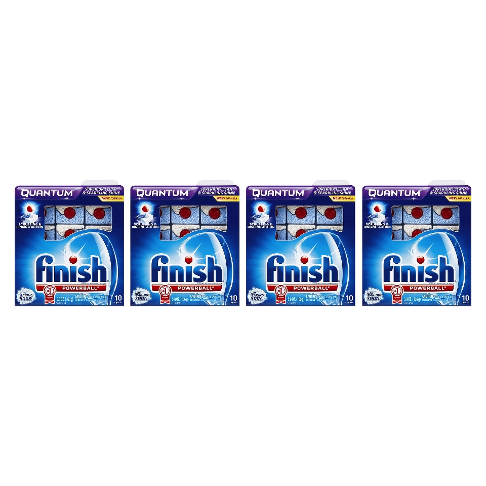 Finish Quantum   BAKING SODA, 10 Count , 4 Pack