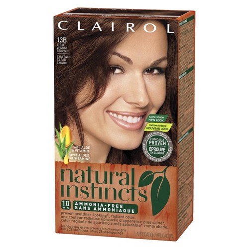 Clairol Natural Instincts Hair Color - Light Warm Brown (13B), Light Brown