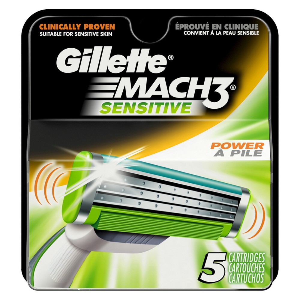 UPC 047400002043 product image for Gillette Mach3 Sensitive Cartridges 5 count | upcitemdb.com