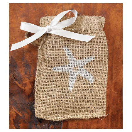 Burlap Starfish Design Wedding Favor Bag (25 count) : Target