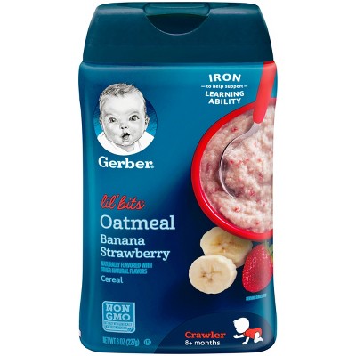 Gerber Baby Food Stage 3 Oatmeal Banana Strawberry Baby Cereal - 8oz