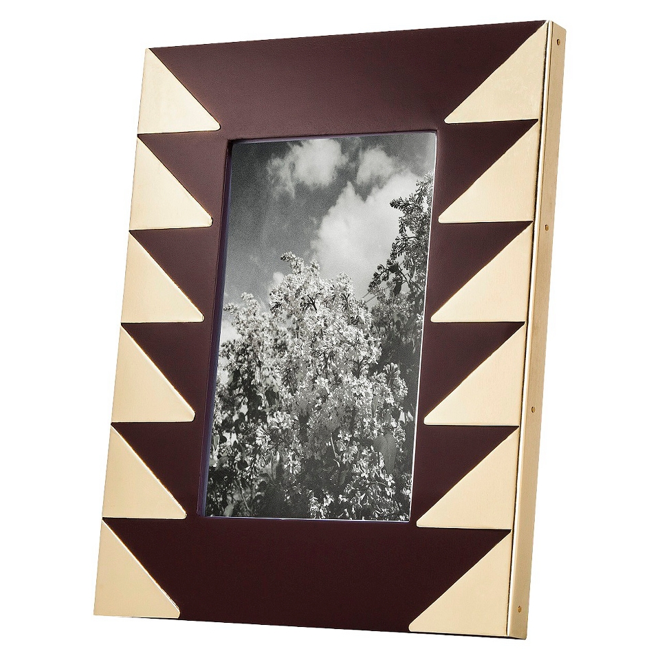 Nate Berkus Chevron Photo Frame 4x6   Ox Blood/Gold