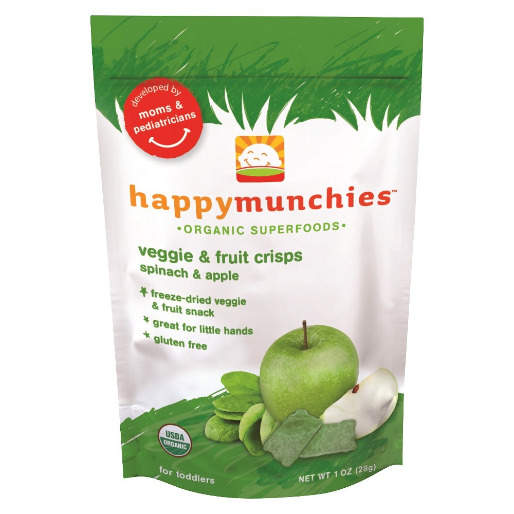 UPC 819573010237 product image for Happymunchies Organic Baby Food Fruit and Vegetable Crips Spinach & | upcitemdb.com