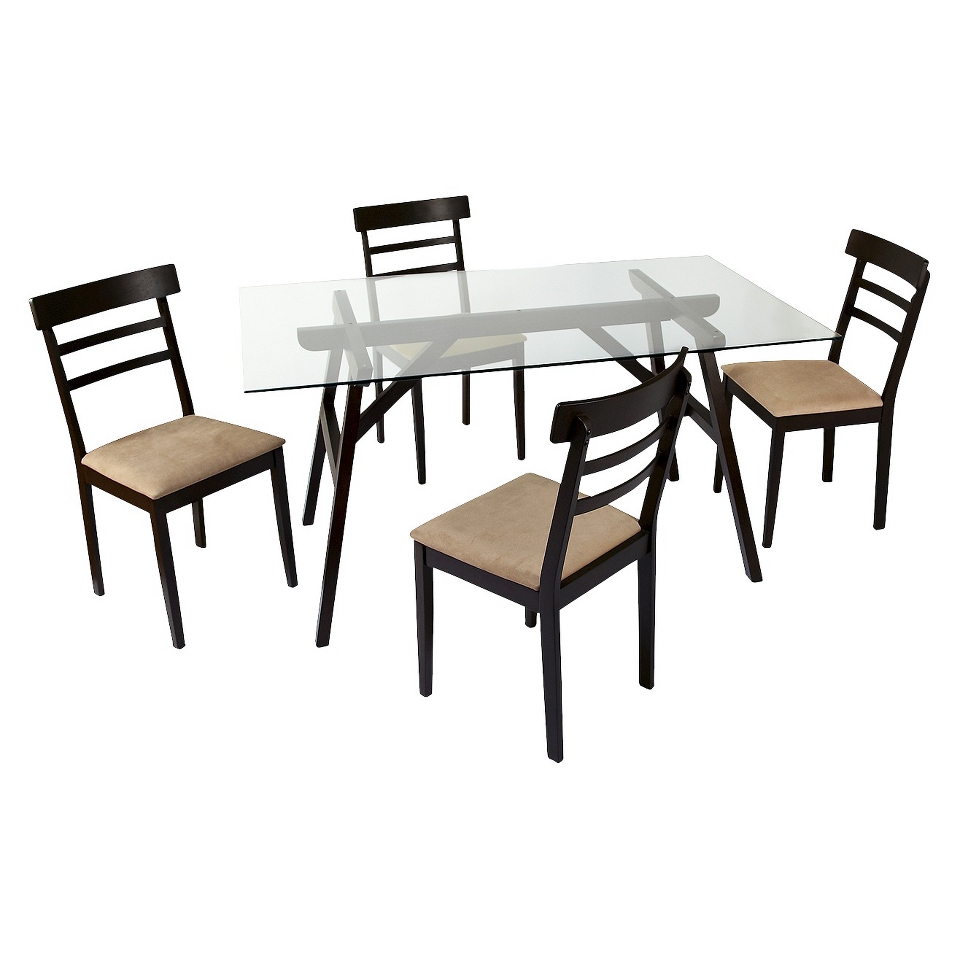 Target Dining Table Set TMS 5 Piece Allyson Dining Set   Dark Brown (Espresso)