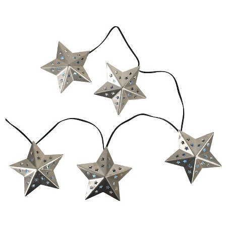 Solar Metal Star String Lights (20ct) - Threshold : Target
