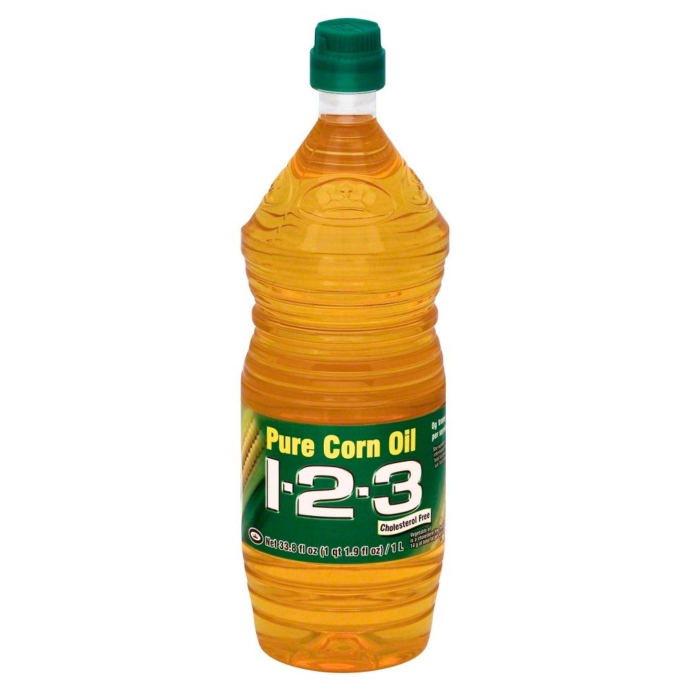 UPC 012005000589 123 Pure Corn Oil, 33.8 fl oz