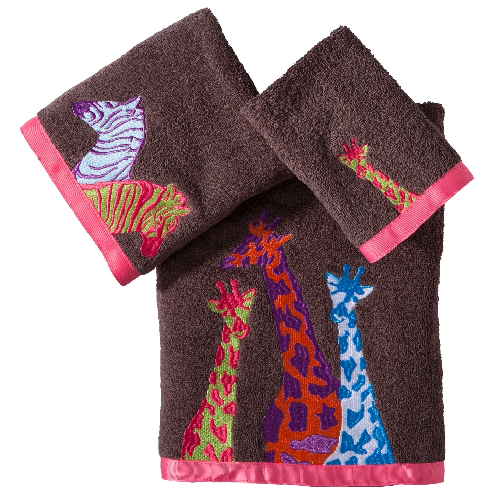 Neon Safari 3 Piece Towel Set