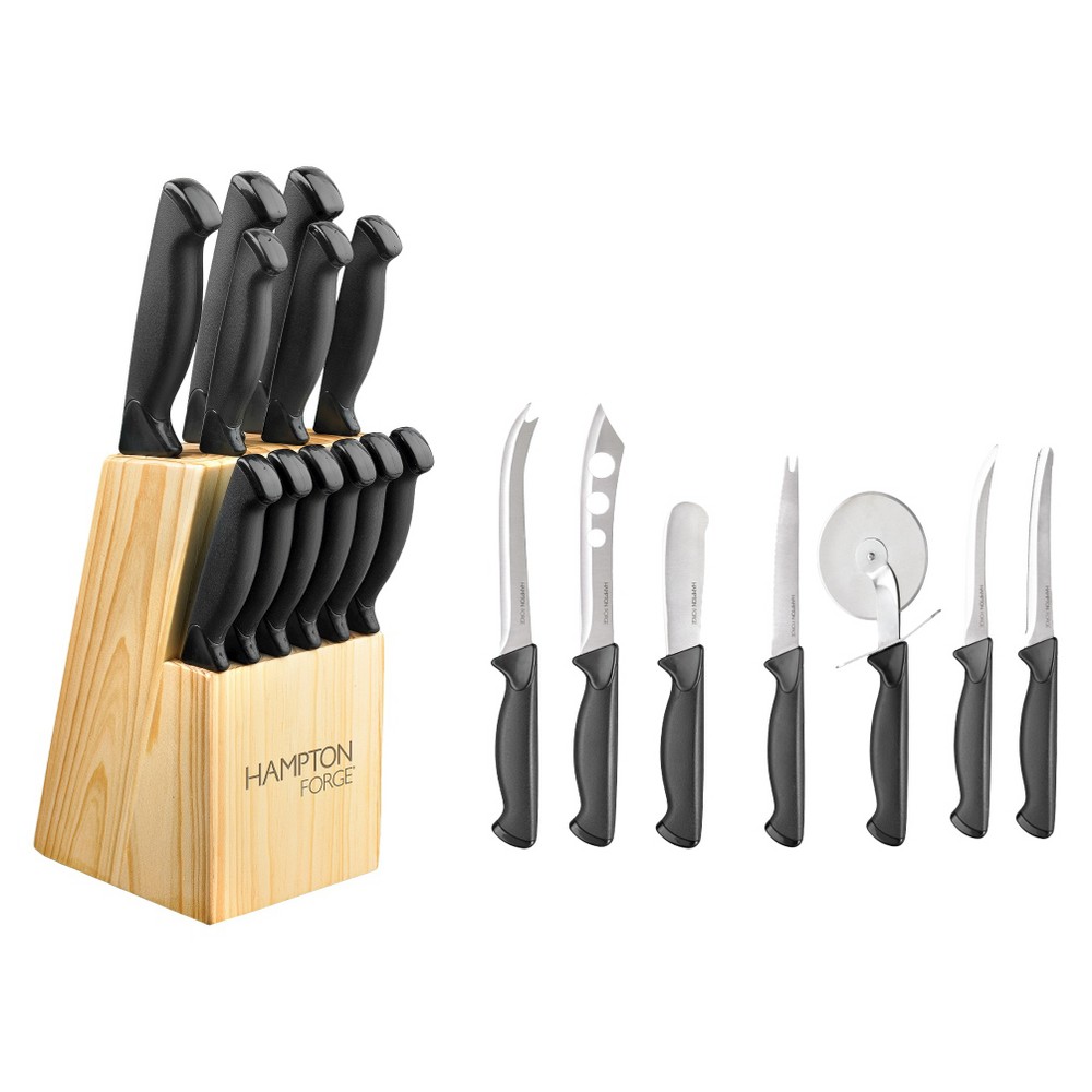 Hampton Signature Knight 13 Pc. Knife Block Set, Black