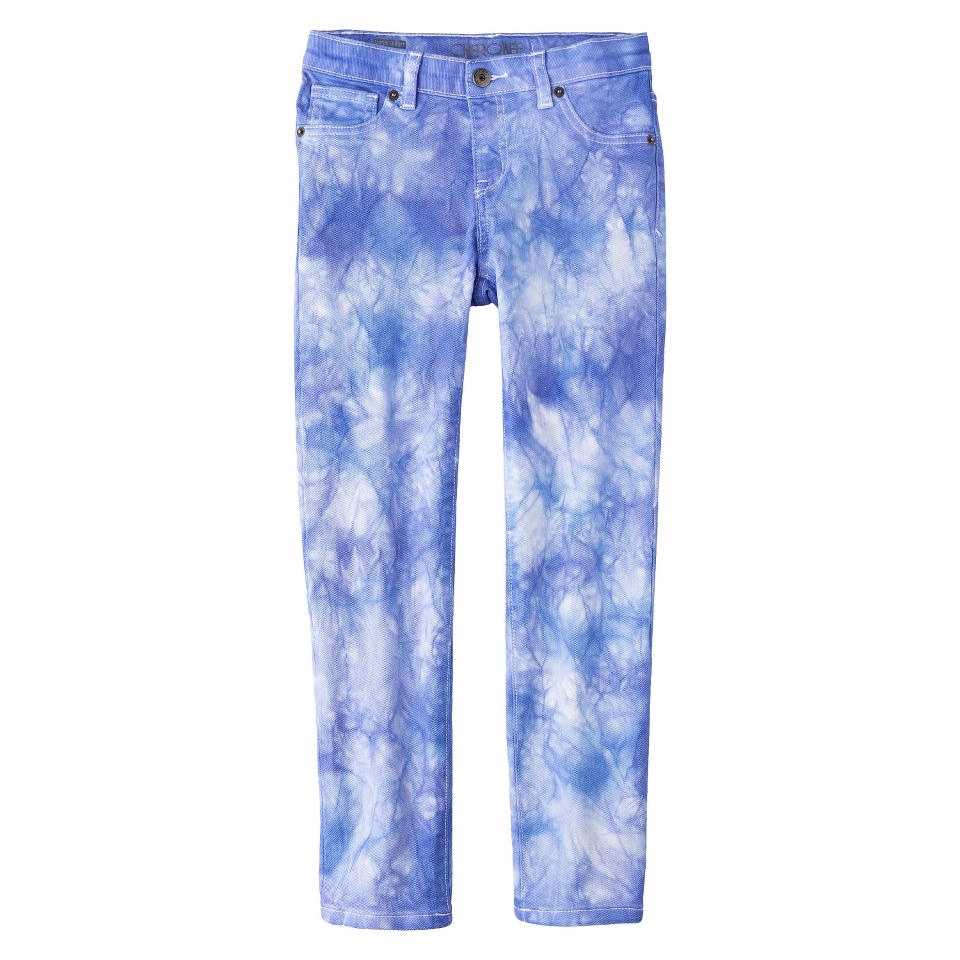 Girls Tye Dye Print Skinny Jean   Bright Blue 5