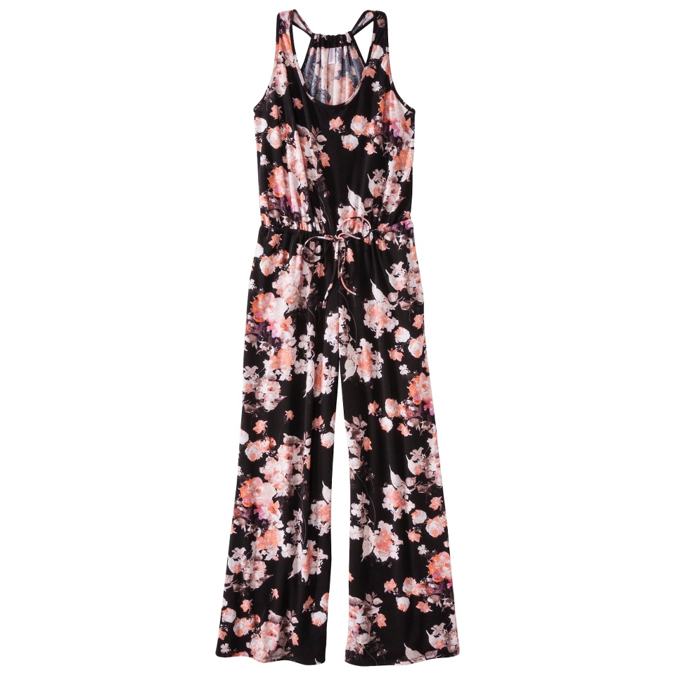 Xhilaration Juniors Knit Jumpsuit   Flirty Floral S(3 5)