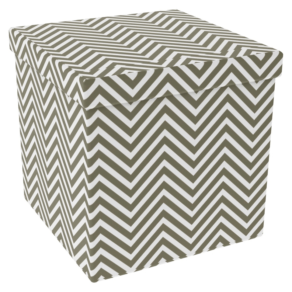 Storage Bench Atlantic 15 Storage Ottoman   Moon Mist Chevron