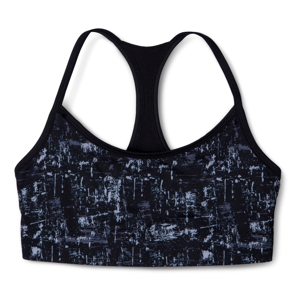 C9 by Champion Womens Reversible Print Compression Cami Bra   Black M