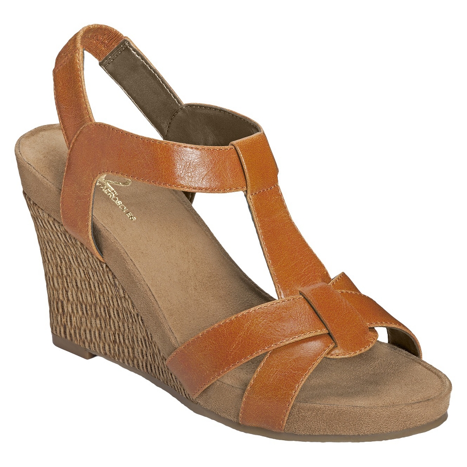 Womens A2 By Aerosoles Photoplush Espadrille Wedge Sandal   Cognac 6