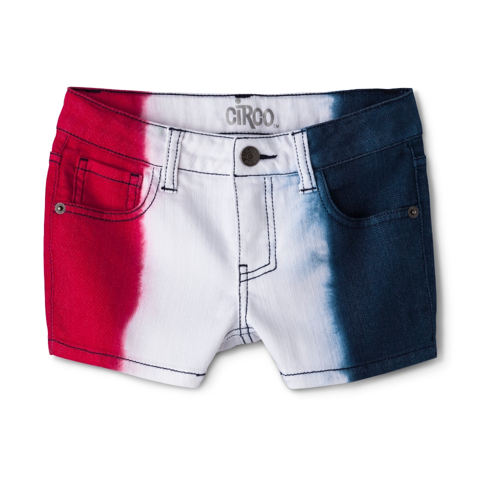 Circo Girls Dip Dye Jean Short   Red/White/Blue S