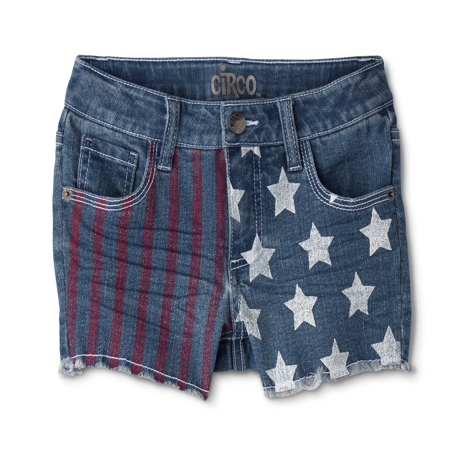 Circo Girls Star Print Jean Short   Blue S