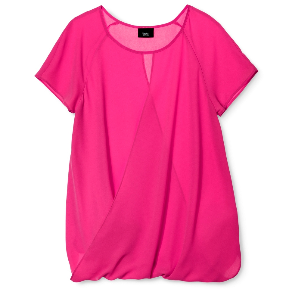 Mossimo Womens Overlay Top   Vivid Pink XS