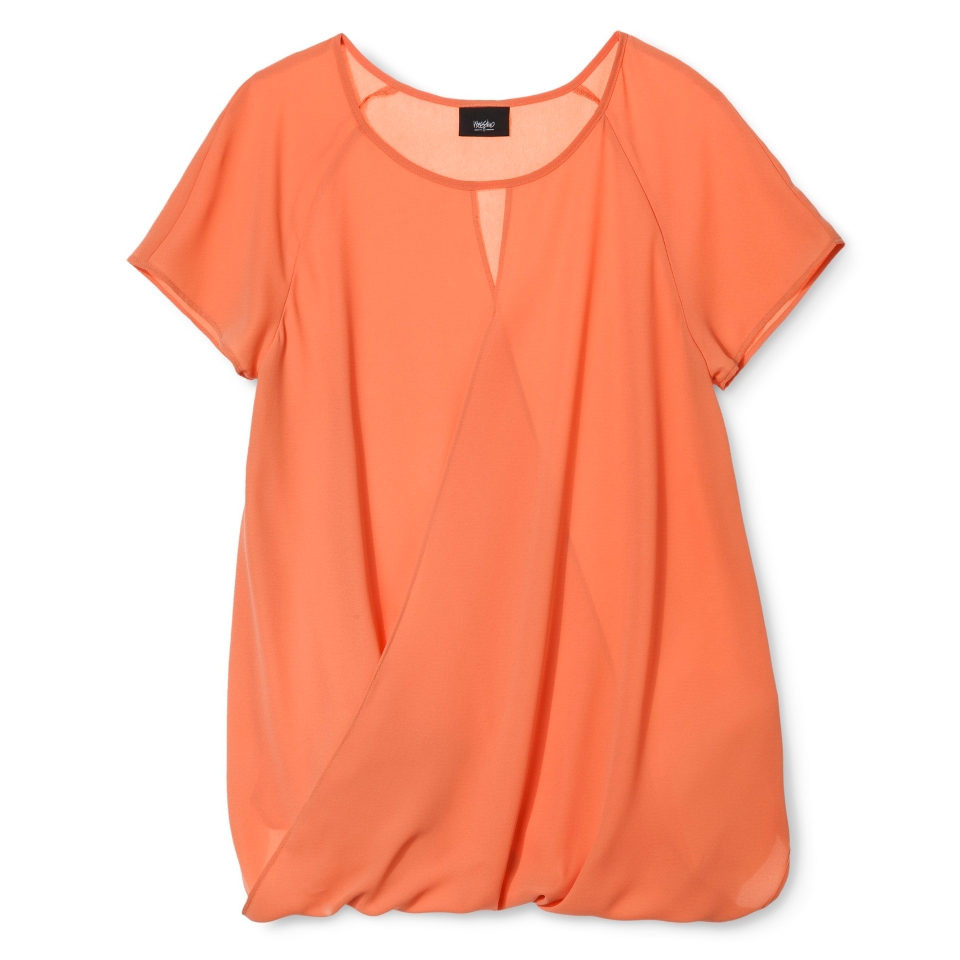 Mossimo Womens Overlay Top   Bahama Coral XS