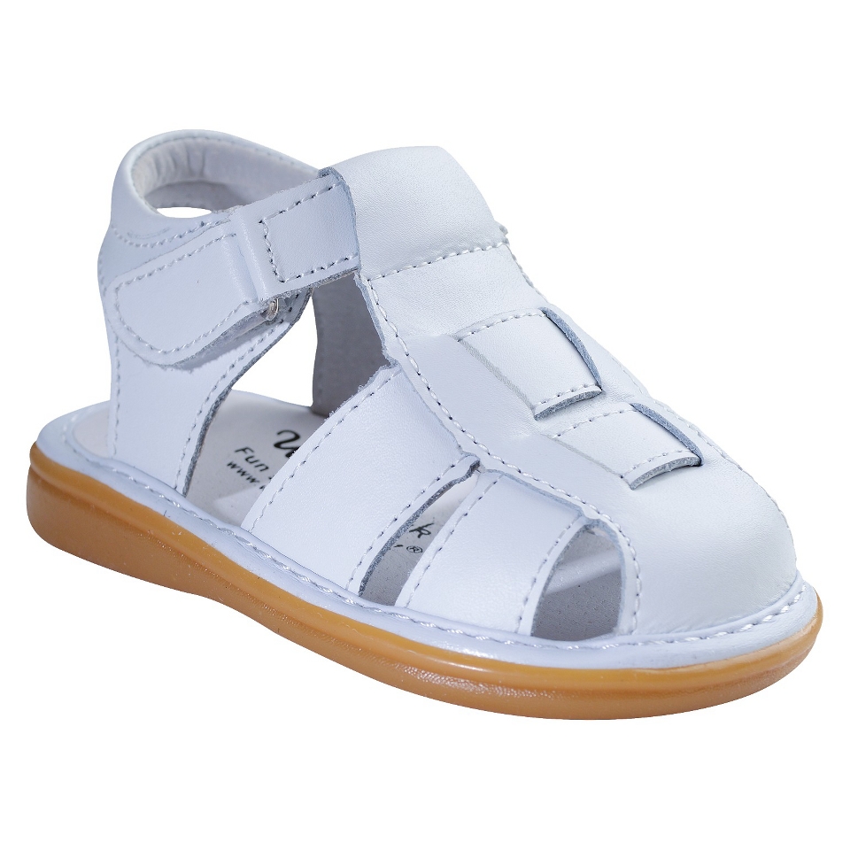 Toddler Boys Wee Squeak Genuine Leather Fisherman Sandals   White 10