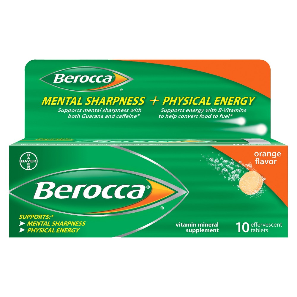 UPC 016500556442 product image for Berocca Mental Sharpness + Physical Energy Orange Flavor Tablets - 10 | upcitemdb.com