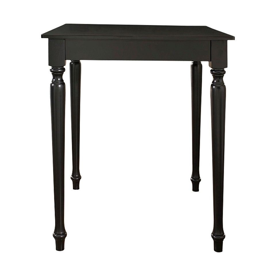 Dining Table Crosley Turned Leg Pub Table Set   Black