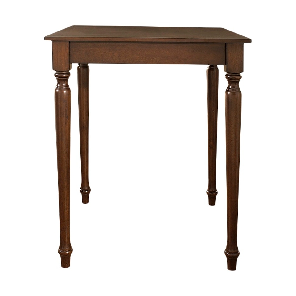 Dining Table Crosley Turned Leg Pub Table Set   Mahogany