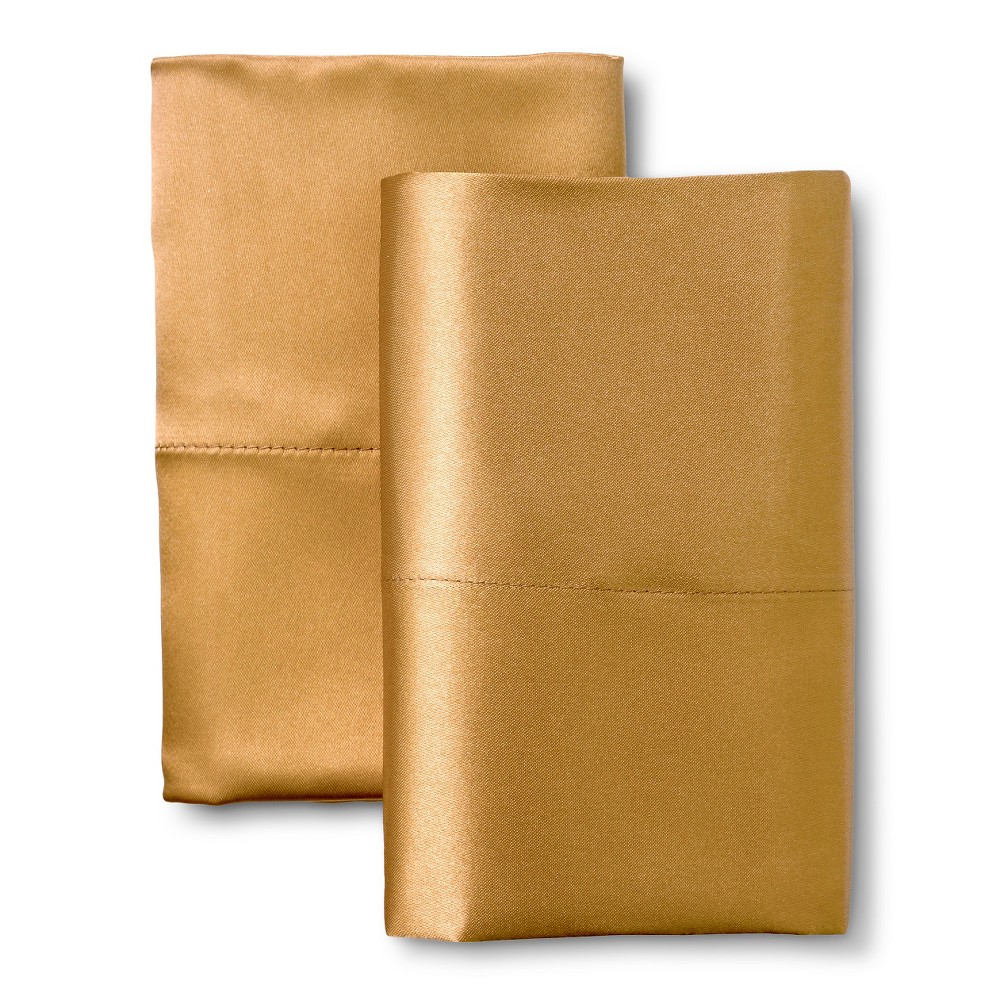 UPC 080208103451 product image for Scent-Sation Charmeuse II Satin Pillow Case - Gold (Standard/Queen) | upcitemdb.com